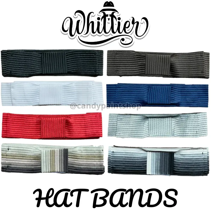 Adjustable Hat Bands Bundle Pack - Whittier Collection by Summit Hats - Black | Brown | White | Navy Blue | Red | Silver | Ombre Brown | Ombre Black | Customize Your Fedora Lowrider Hat