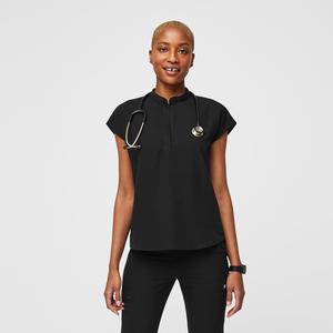Women's Black Rafaela - Oversized Scrub Top
