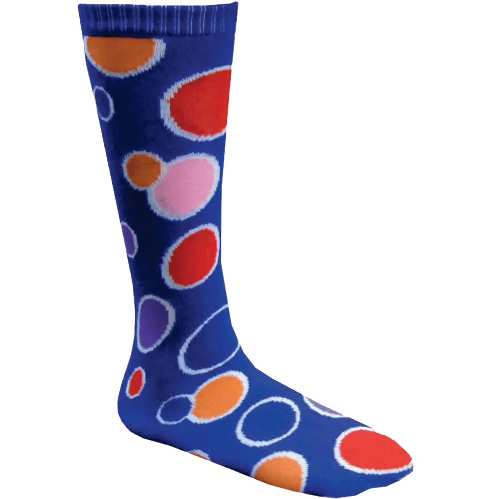 Circle Knee Socks For Adults | Breathable Comfortable Socks - Colorful Fun Costume Accessories for Clown, Christmas, Halloween & Theme Party