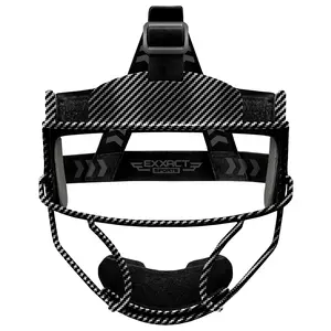 Exxact Sports Softball Face Mask Girls Youth & Adult, Protective Lightweight Fielders Mask Softball For Enhanced Performance (Black Carbon)