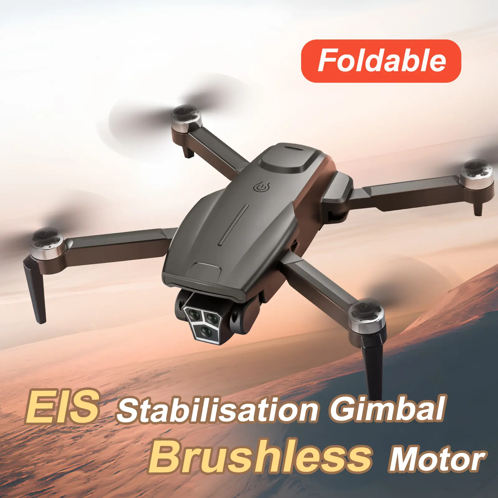 Foldable Drone for Beginners, 1080P Dual Cameras, Obstacle Avoidance RC Quadcopter, Brushless Motor, Optical Flow Hovering, Altitude Hold, Follow Me, 3D Flips, Headless Mode, Wifi Connection, 2 Rechargeable 3.7V 1600mAh Battery, Lightweight Under 249g, Le