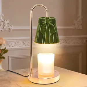 Green  Bow Candle Warmer Lamp with Timer, Dimmable, Sage Green Decor  for , Electric Wax Warmer for Jar Candles, Gifts for Birthday, Mom Women, Dad,