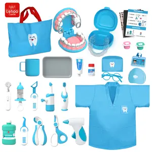 31Pieces Dentist Kit, Doctor Kit for Kids, Super Smile Dentist Kit with Pretend Play Set of Teeth and Dental Accessories, Education Toy, Birthday Gift for 3+, Role Play Gift, dentist cleaning toy, Teeth Cleaning Tools, juego de simulación