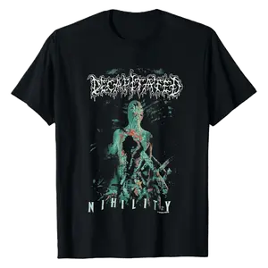 Decapitated Band Black T-Shirt Punk Rock Heavy Metal Sweatshirt Vintage Shirt, Heavy Cotton Fabric Menswear Tops