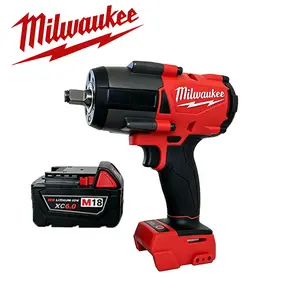 Milwaukee M18 1000N 6.0AH 1/2" High Torque Impact Wrench Kit, 1000 ft-lbs Fastening, 1400 ft-lbs Nut-Busting, 4-Mode Drive Control, Tools and Gadgets for Heavy Duty Repair, Construction