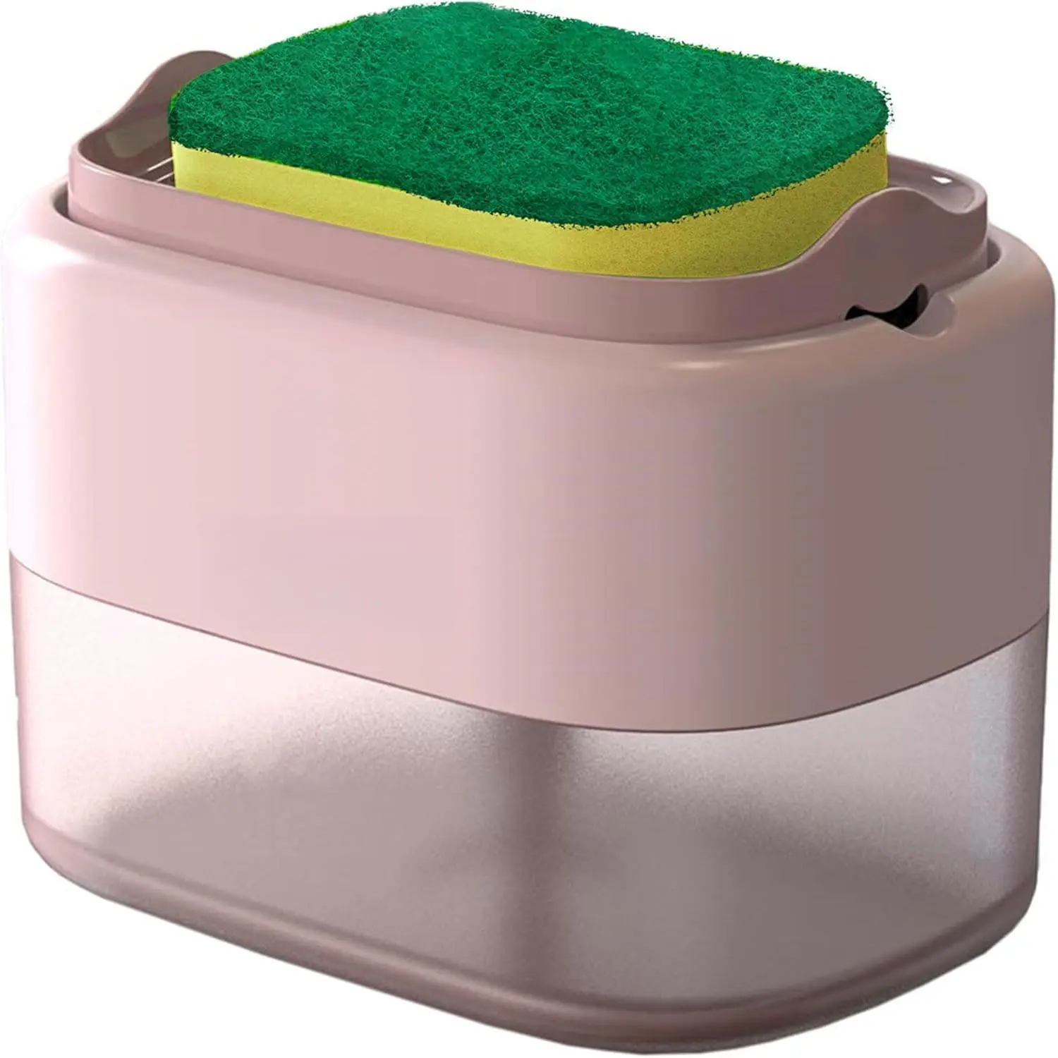 Dish Soap Dispenser for Sink - Pink Kitchen Gadget 2023 - Liquid Dispenser with Sponge Holder