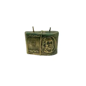 Dollar Candle Small Double Wick for Prayers Rituals & Magical Spellwork 3.5" W x 2.5" H x 1" Thick Ideal for Spiritual Energy & Intention Work