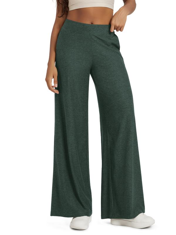 ODODOS Women's Extra Wide Leg Pants - Ultra Soft odSTRATUM Tech Casual Relaxed Lounge Pants with Pockets - 29" Inseam