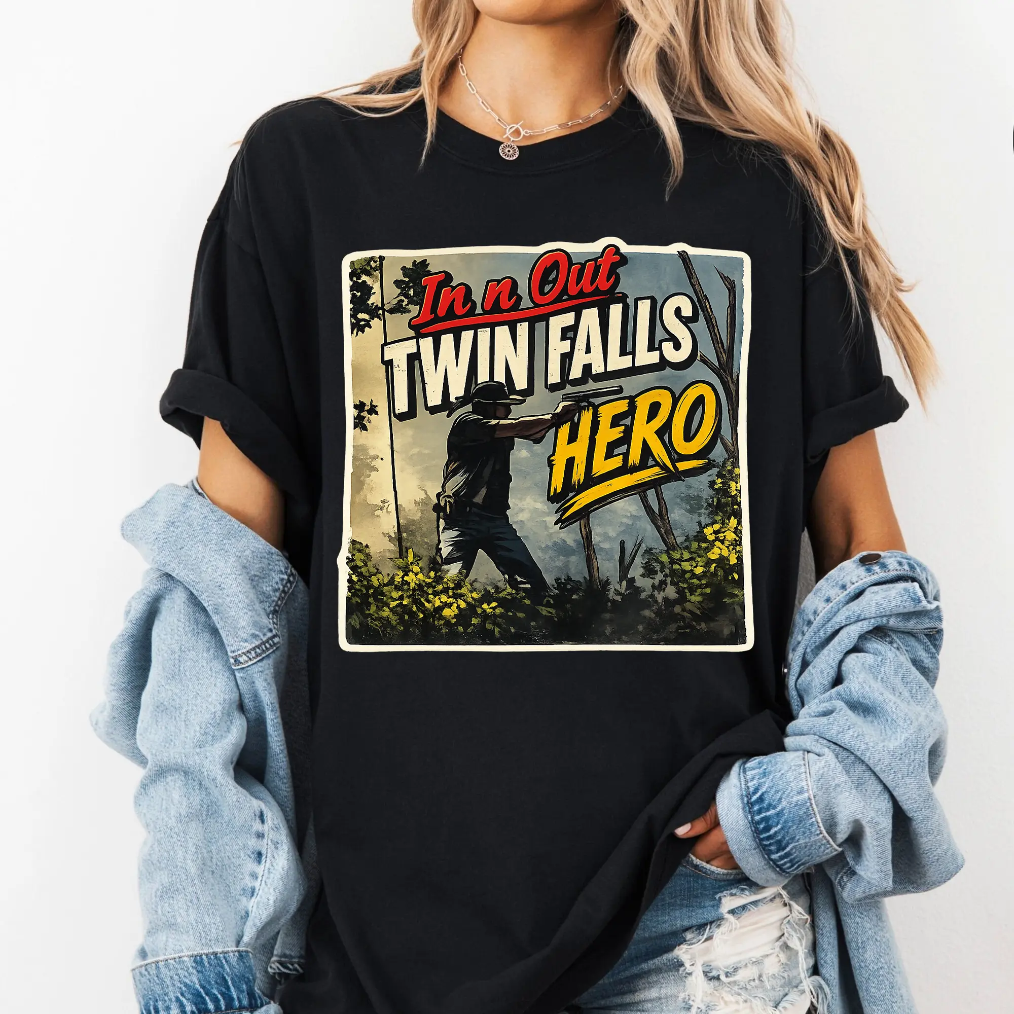 Twin Falls Hero Shirt, Idaho Patriot T-Shirt, Stand Your Ground Graphic Tee, Idaho Pride Vintage Clothing, Patriotic American Defender Shirt