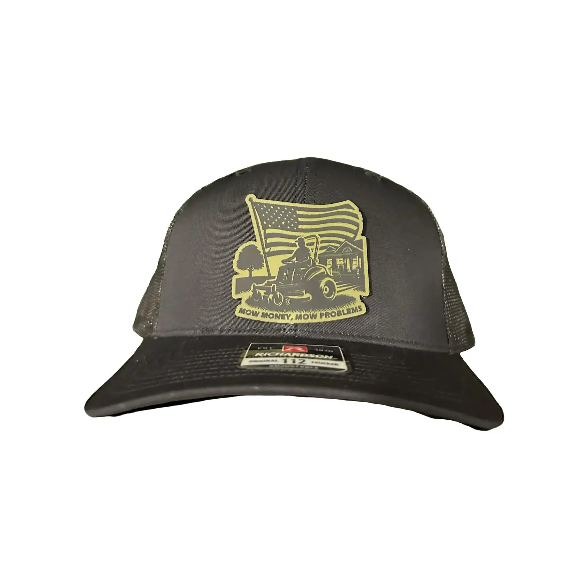 Mowing season. Mow money, mow problems. Grab this custom Richardson hat to show off in style. Whether you're in the lawn care business or just the person who loves to maintain their own yard this hat is perfect for you.