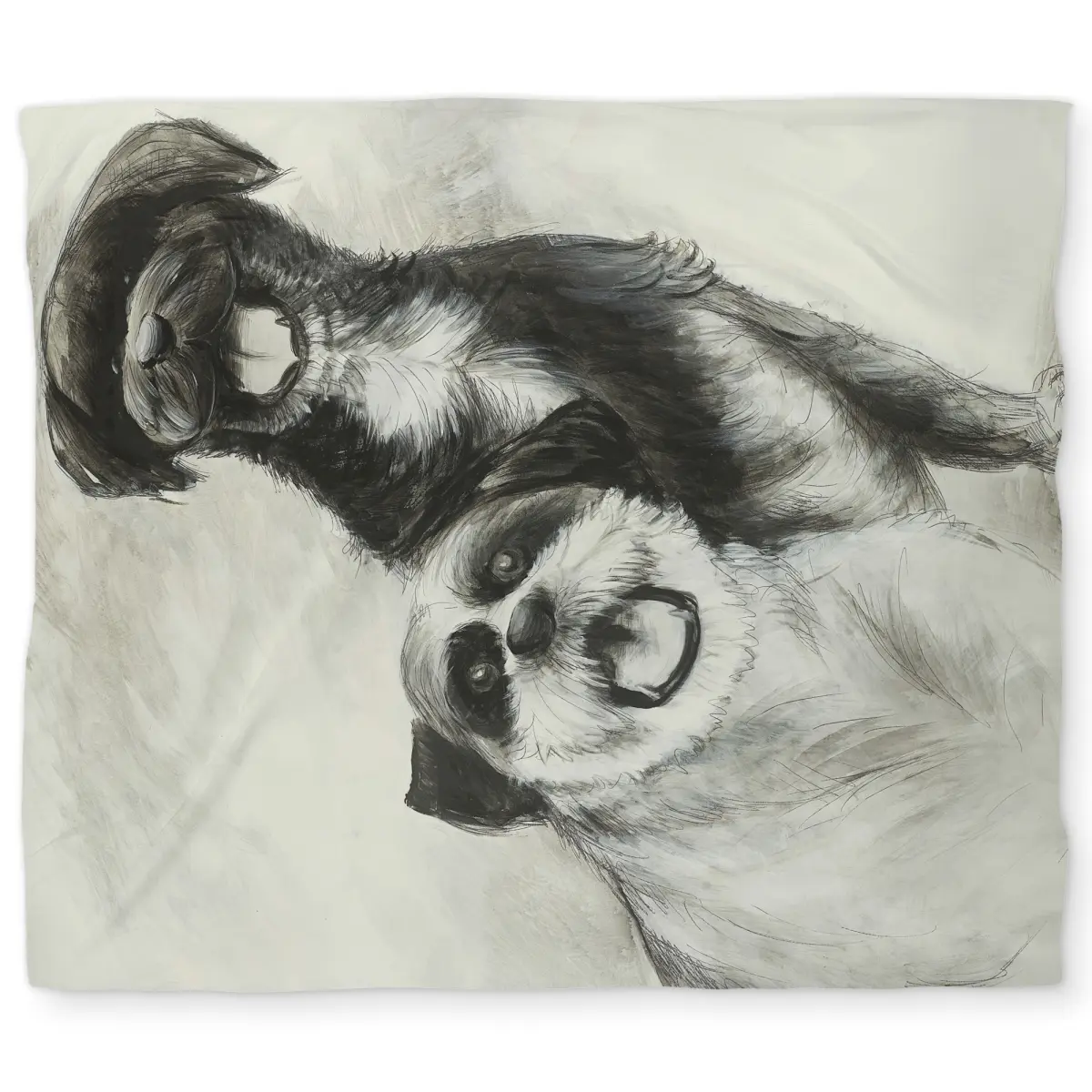 360 Stand King Size Duvet Cover - Happy Dogs Sketch Design, Microfiber Face, Machine Washable, Playful Look Textile Bedding for Home Decor, Machine Wash, Cartoon Duvet Covers, Graphic Duvet Covers