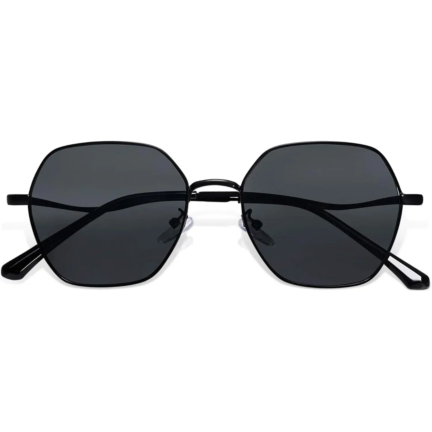 Retro Hexagon Square Polarized Sunglasses for Women Men Vintage Hexagonal Polygon Shades SJ1101