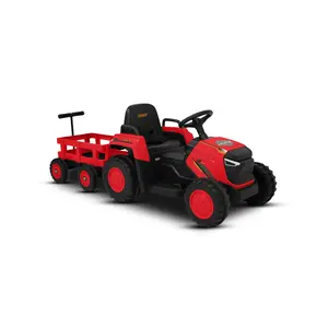 Electric 8-Wheel Tractor Ride-On for Kids, Battery-Powered Tractor with Detachable Trailer Cart, Remote Control, 2.5 Mph Top Speed, 66 Lbs Max Load, Outdoor Farm & Garden Play Toy for Toddlers 3-8
