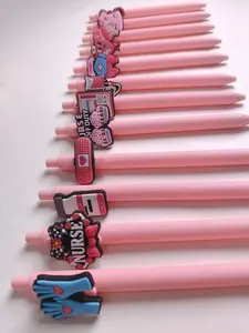 Noluck 12pcs Pink Nurse Doctor Writing Gel Pens Medical Record Pens Nurses Day Gift Mixed Colors Random Styles Great for Nurses, Medical Assistants And Students, Nurses Gadgets