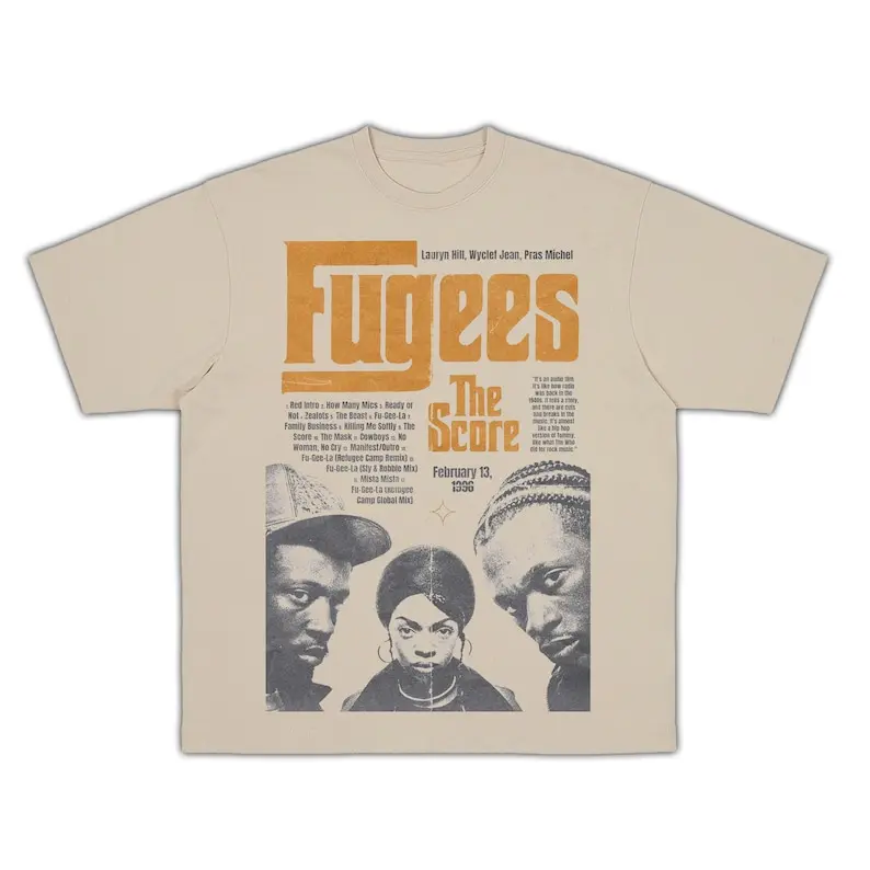 Fugees T shirt - The Score - Lauryn Hill - Ready Or Not -- 90s