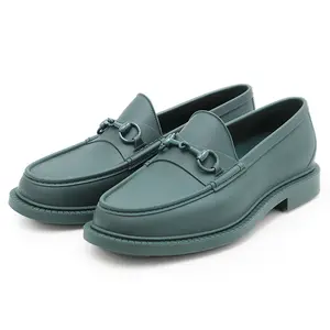 Pre-owned GUCCI Rubber Small Leather Goods Interlocking GG Horsebit Full Loafer