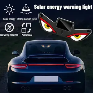 Solar Powered Dynamic Eyes Car Light – Windshield Ambient Lamp with Vibration & Light Sensor, USB-C Rechargeable, 5 Modes for Car/Truck/SUV