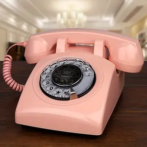 Antique Phones Corded Landline Telephone Vintage Classic Rotary Dial Home Phone of 1930s Old Fashion Business Phones Home Office Decor Landlines Appliance