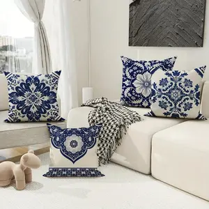 Boho Style Cushion Cover, Square Throw Pillow Cover, Household Decoration Supplies for Home Living Room Sofa Couch