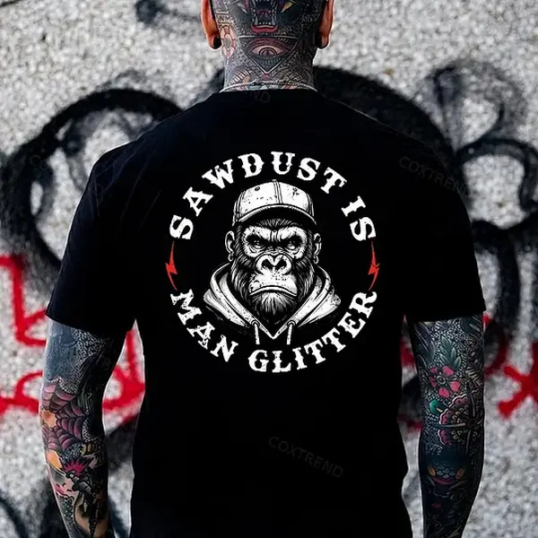 Sawdust Is Man Glitter Monkey Print T-shirt, Hoodie & Sweater - Unisex Sizes S-5XL