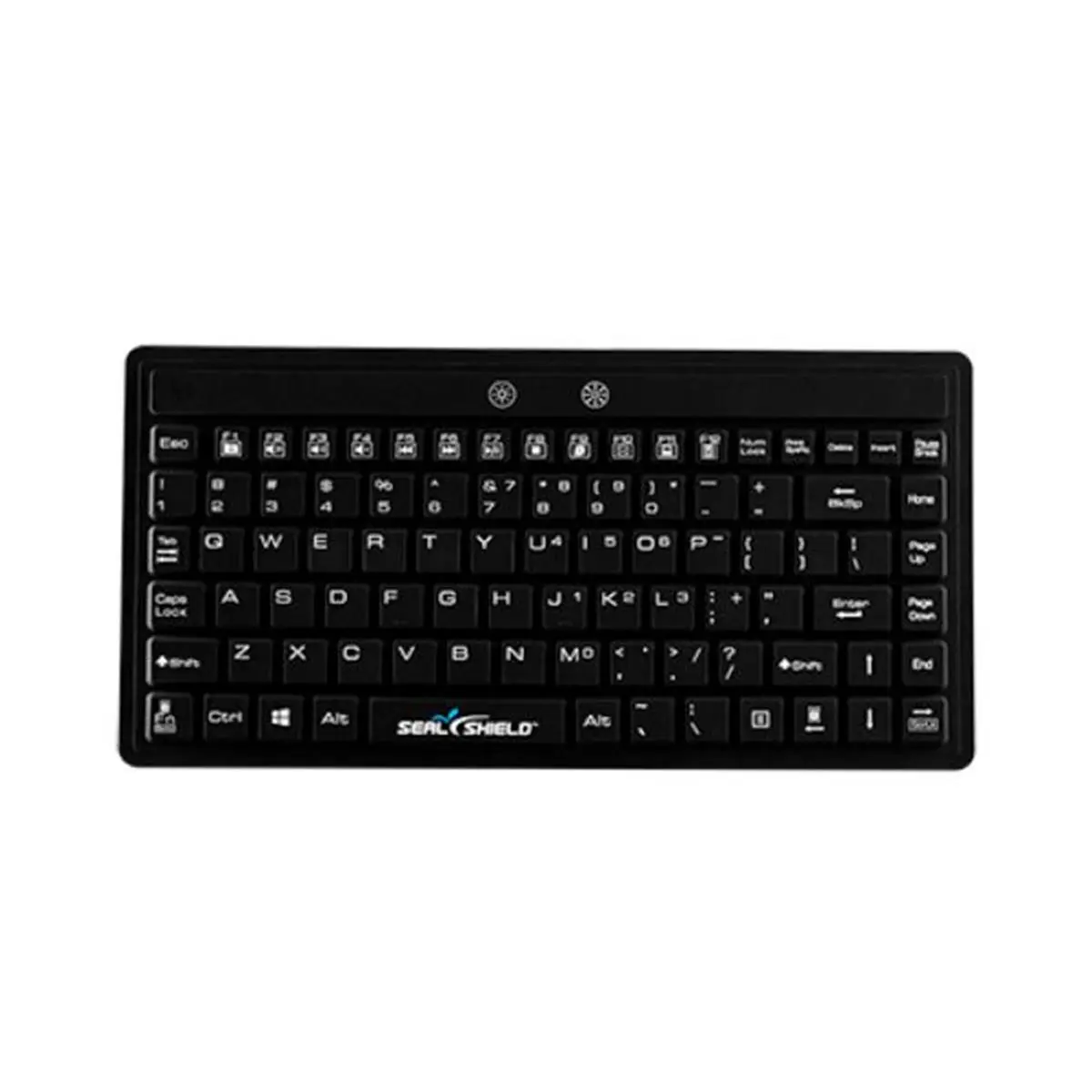 Seal Shield S89G Silicone Wired Backlight Keyboard - Waterproof, Reduced Noise Keys, Dishwasher Safe, Silk-Printed Key Labels, Smooth Typing, Disinfectant-Compatible