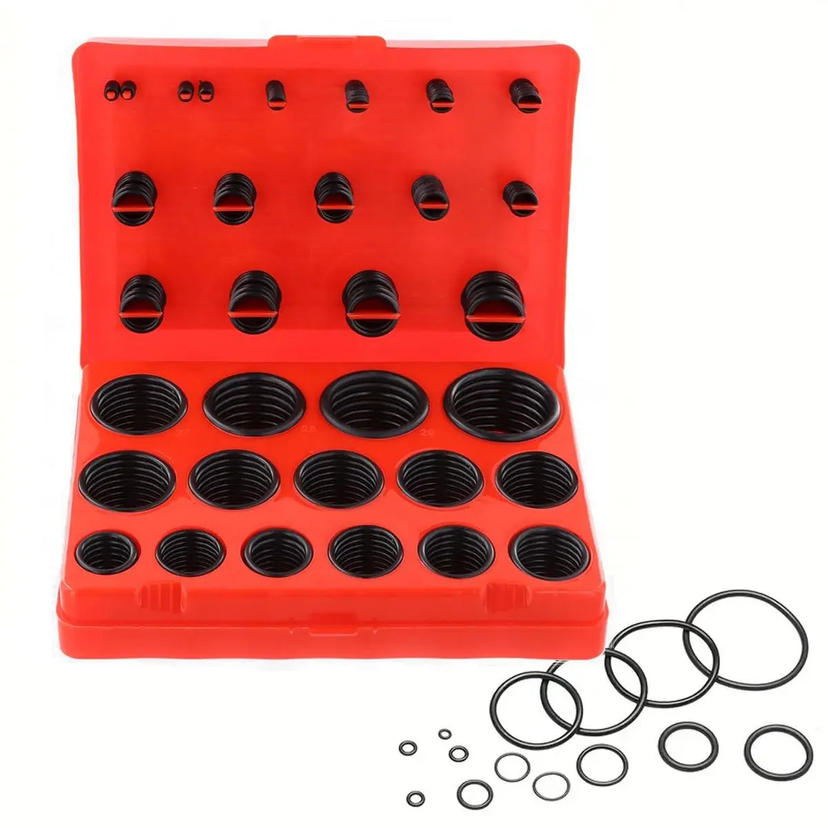 Metric Universal O-ring Kit, Rubber Seals O Rings, Professional Plumbing O-ring Set, Sealing Parts Suitable for Home Faucet & Pipe, Professional Plumbing