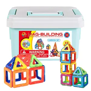 Zunammy  Kids Magnetic Building Blocks Tile Set - 48 Piece