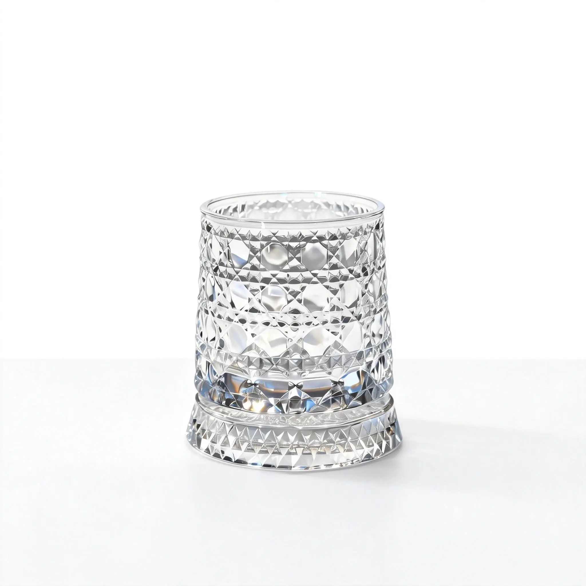 Luxury 360° Rotating Crystal Glass with Diamond Cut Design – Elegant Spinning Gift Cup