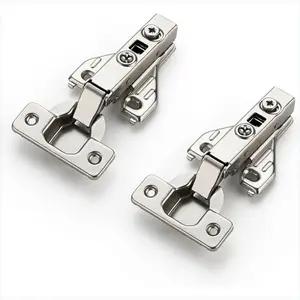 1 Pair 2 Packs Full Overlay Cabinet Door Hinges,105 Degree Adjustable Concealed Kitchen Cabinet Hinges Soft Close for Face Frame Cabinet