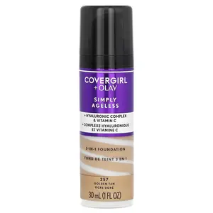 Covergirl Olay Simply Ageless, 3-in-1 Foundation, 257 Golden Tan, 1 fl oz (30 ml)