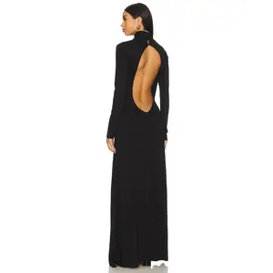 Ripley Rader Backless Turtleneck Dress in Black