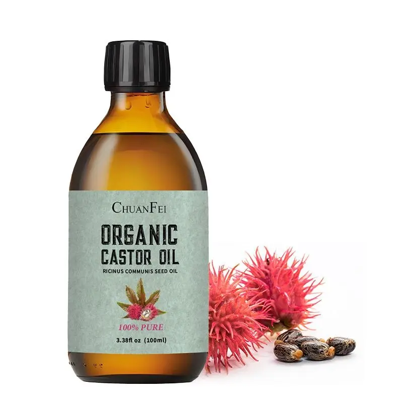 Organic Castor Oil 100ML Glass Bottle, Organic Health Ingredients No Fragrance, Face Hair Skin Full Body Care, Premium Plant Oil, Plant Based Oils, Nourishing Body Oil