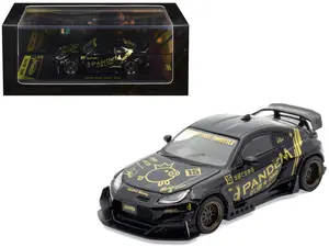 Toyota GR86 "Pandem" RHD Black with Gold Graphics "Hobby Expo China 2025 Event Exclusive" 1/64 Diecast Model Car by Inno Models