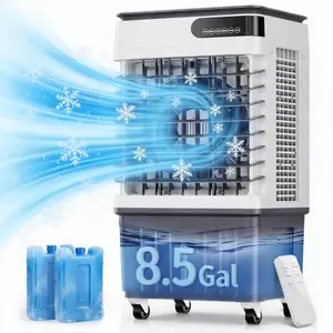 TEHANLD Evaporative Air Cooler, 9.2Gallon -13.5Gallon ,120°Oscillation Air Cooler with Remote Control, 24H Timer, 3 Modes & Wind Speeds for Outdoor Indoor Use #SummerVibes