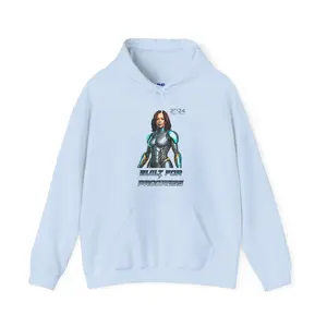 Kamala Harris "Built for Progress" Cyborg Hoodie - Futuristic Political Campaign Hooded Sweatshirt - Available in Multiple Colors Classic Cotton