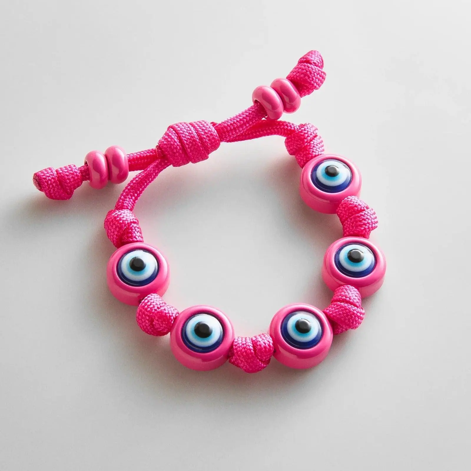 Knotty Good Eye Cord Bracelet - Fuchsia Knotty Good Eye Cord Bracelet - Fuchsia