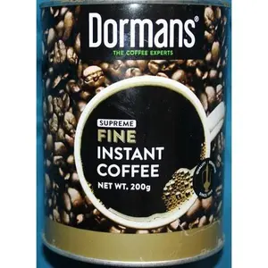 Dormans Supreme Fine Instant Coffee 200g - Kenyan Roasted Aroma for Busy Mornings