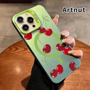 Magnetic Phone Case for iPhone 15 Pro Max 16 Plus 14 13 12 11 E Cherry Delight Dream Pattern Anti-Scratch Shockproof Pocket-Friendly durable Cover Cellphone Protective