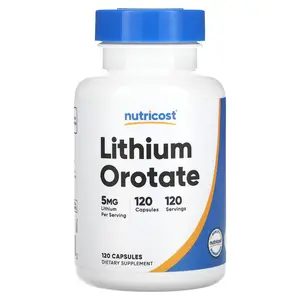 Nutricost Lithium Orotate, 5 mg, 120 Capsules