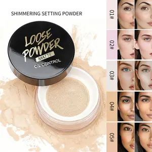 Shimmering Matte Setting Powder, Oil Control Loose Finishing Powder, Lightweight Smooth Long Wear Face Makeup Powder for All Skin Types, Daily Beauty Cosmetic.Perfect for Christmas & Halloween Makeup Looks, Holiday Gift Idea