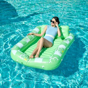 Giant Mother's Day Family Gift Inflatable Float Chair, 70” X 45” Pool Float with Pillow, 4-In-1 Sunbathing Raft, Party Gift, Father's Day Gift, Pool Float Lounge, Tanning Pool Float