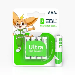 EBL AAA Rechargeable Ni-Mh Batteries 1000mAh *8