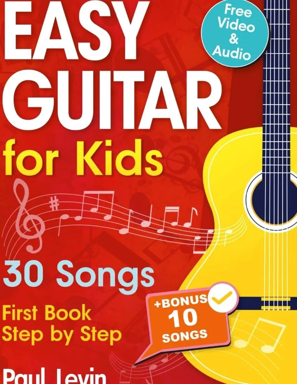 Easy Guitar Lessons for Kids + Video: Beginner Guitar for Children and Teens with 30 Songs. First Book Step by Step (+ Free Audio) Paperback – May 9, 2022