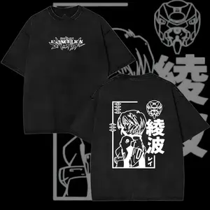 Rei Ayanami - Neon Genesis Evangelion Tshirt, Evangelion Graphic Tee, Vintage Unisex Oversize Anime Manga Acid Washed Heavyweight Cotton T-shirt, Anime Merch, Gift For Anime Fan, Evangelion Merch