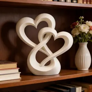 Eternal Woven Love Statue, Elegant Plastic Couple Figurine for Wedding Valentine’s Gift, Anniversary Decor, Romantic Table Centerpiece for Home Desk Shelf