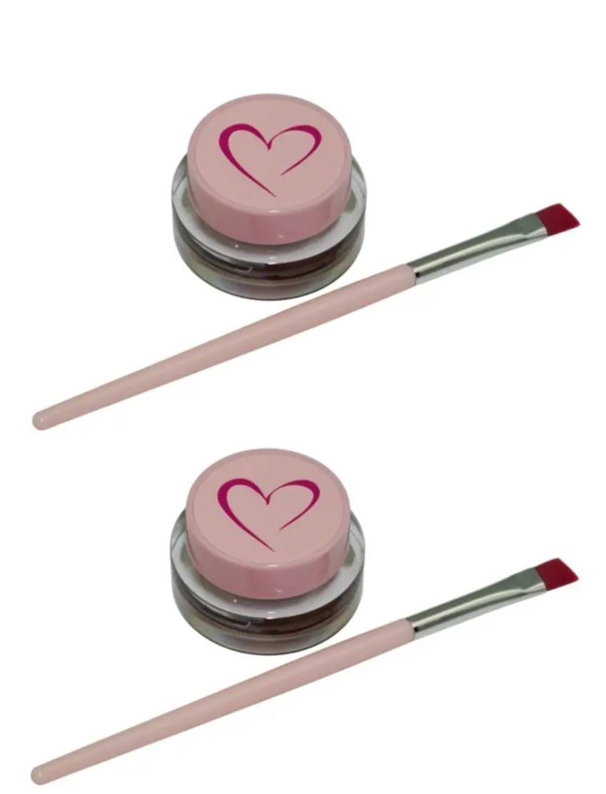 Black eyebrow pomade with brush