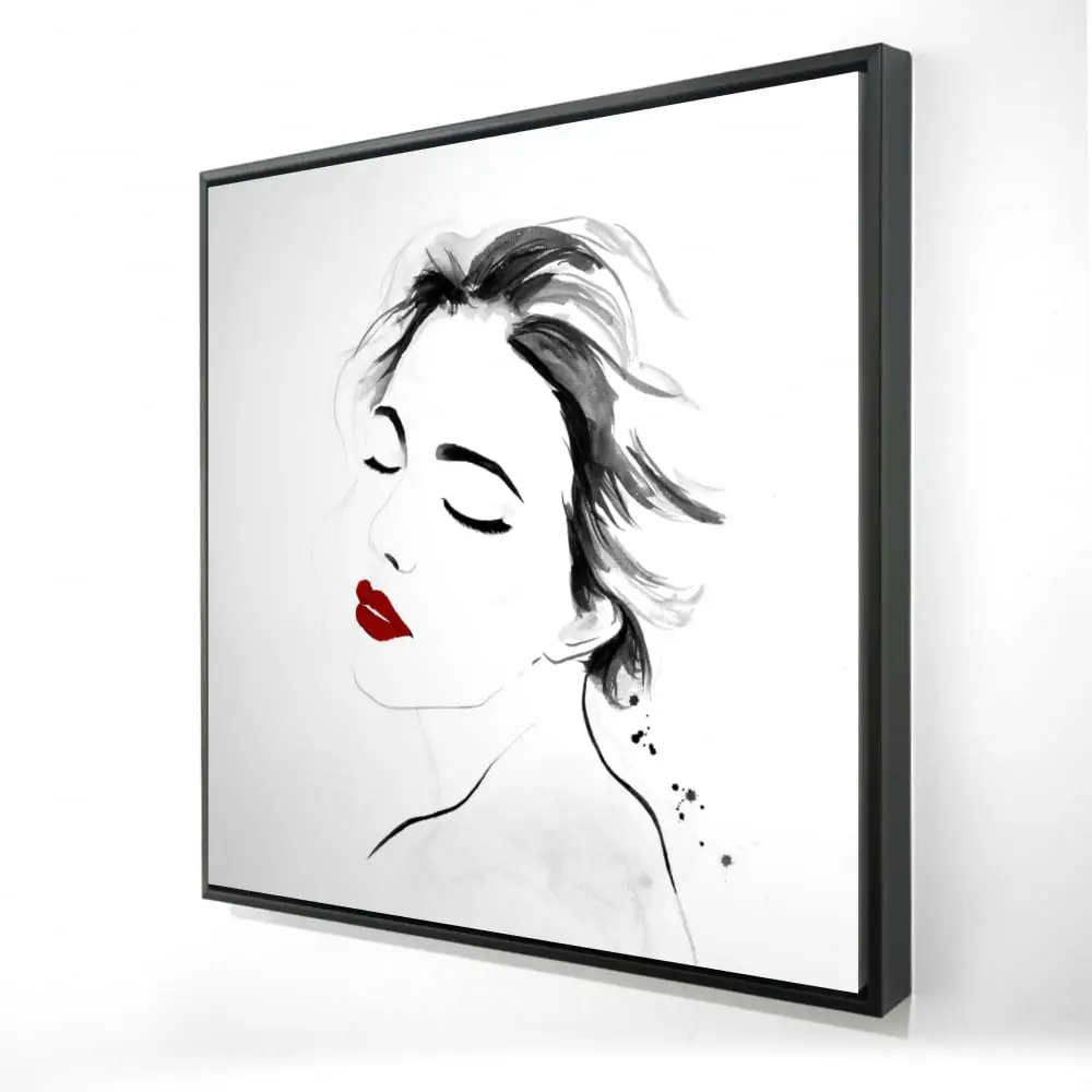 Begin Home Decor 2081-2424-FI58-2 24 x 24 in. White Beauty Bedroom Canvas - Serenely Lady Watercolor Portrait