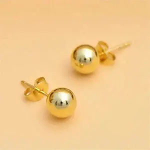A Pair Of Gorgeous 14K Gold-Plated Ball Stud Earrings Are The Perfect Gift For Women