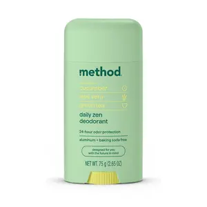Method Deodorant Stick, Aluminum & Baking Soda Free, Daily Zen, 2.65oz