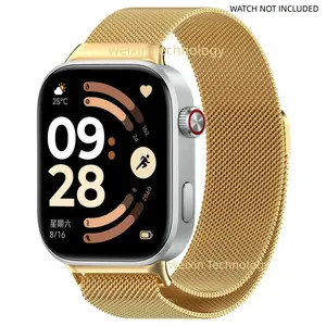 Metal Band for Xiaomi Redmi Watch 6, Smartwatch Strap, Sport Strap, Metal Mesh Belt, Dedicated for Redmi 6, Milanese Loop, Durable Replacement, Smart Watch Accessories